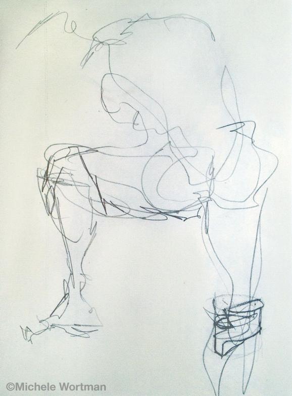 Michele Wortman - SAIC 1989  first drawing